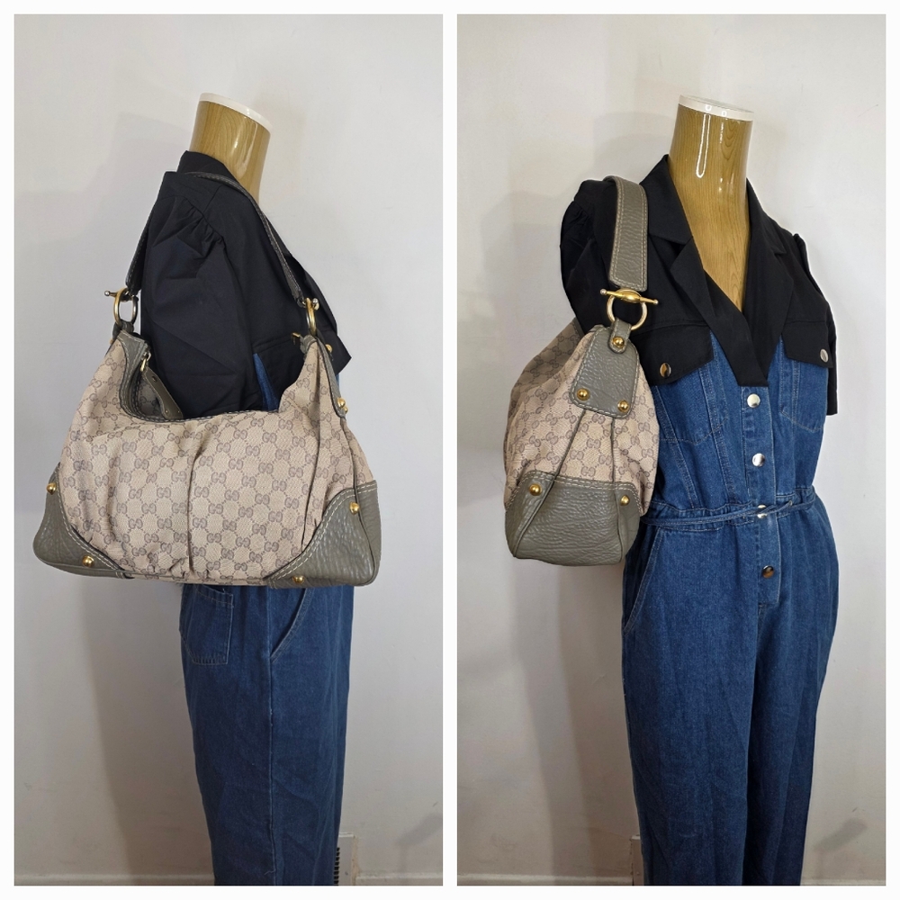 ✨️GUCCI GG Canvas Jockey Hobo Bag